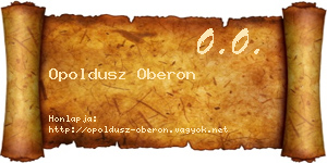 Opoldusz Oberon névjegykártya